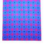 KINOKINO アフリカ布 綿100% 6ヤード アフリカン プリント 生地 サークル 円 丸 水紋 アイ (B)