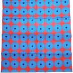 KINOKINO アフリカ布 綿100% 6ヤード アフリカン プリント 生地 サークル 円 丸 水紋 アイ (C)