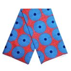 KINOKINO アフリカ布 綿100% 6ヤード アフリカン プリント 生地 サークル 円 丸 水紋 アイ (C)