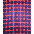 KINOKINO アフリカ布 綿100% 6ヤード アフリカン プリント 生地 サークル 円 丸 水紋 アイ (E)