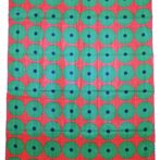 KINOKINO アフリカ布 綿100% 6ヤード アフリカン プリント 生地 サークル 円 丸 水紋 アイ (D)